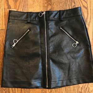Faux leather mini skirt, Forever 21. Size small.